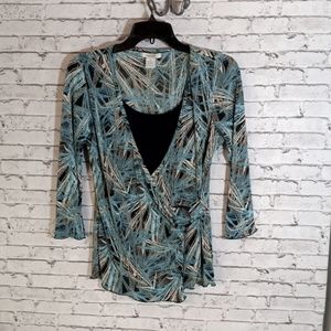 Pleated bell sleeve blouse with tie waist  SM